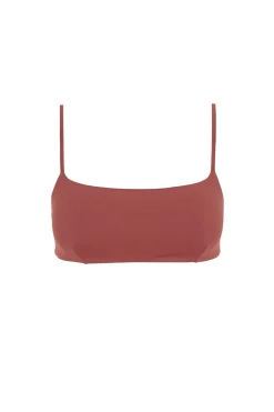 Umi, red bandeau bikini top