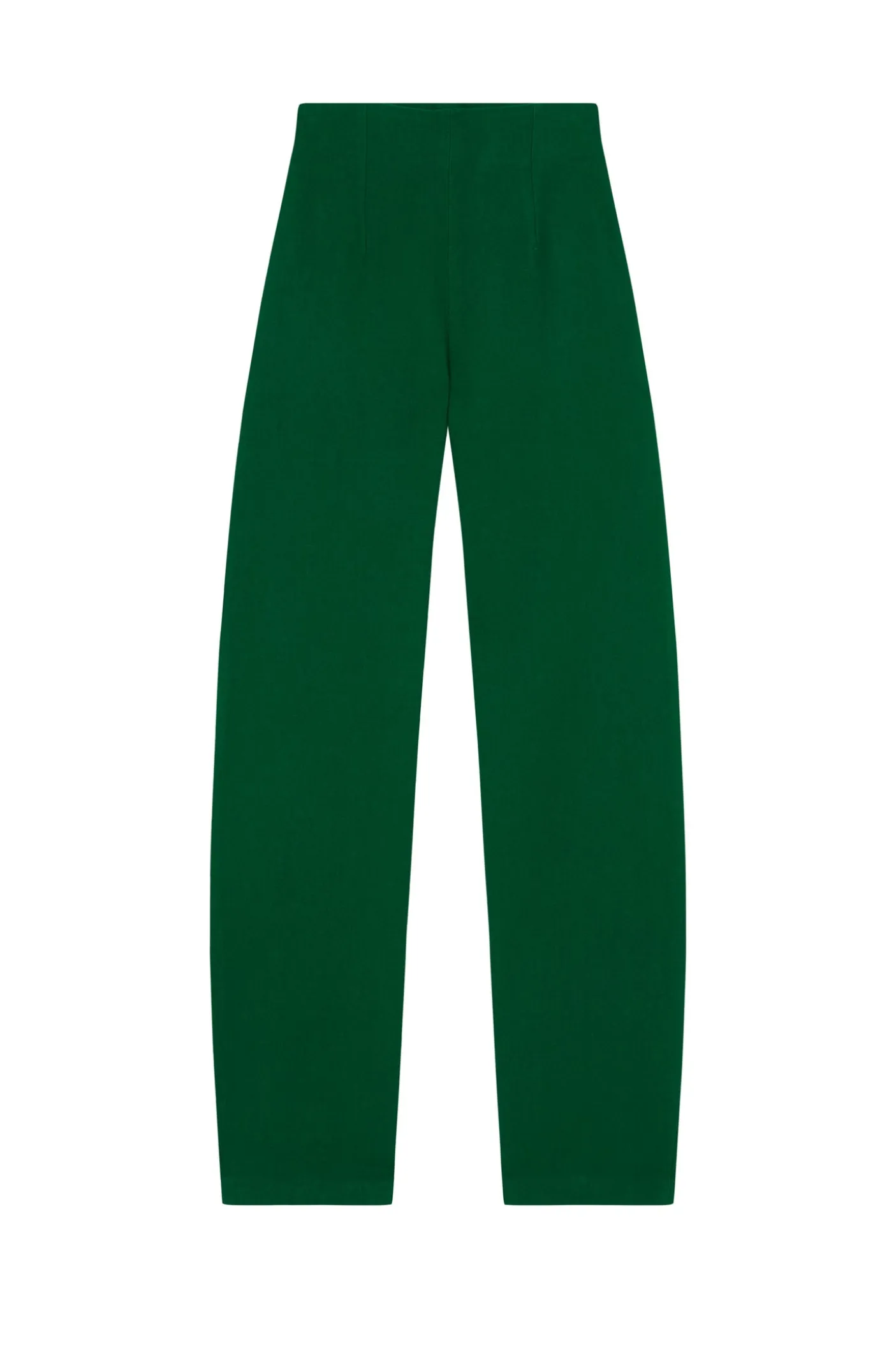 Viena, emerald green linen and virgin wool pants