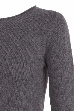 Winter, gray melange wool and cashmere sweater