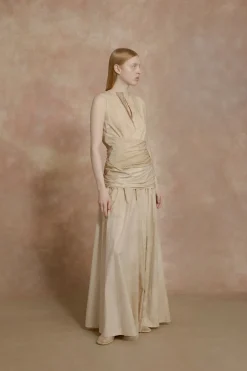 Yoko, fade beige long skirt