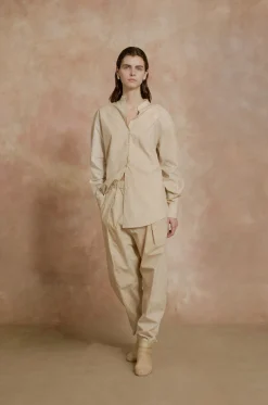Yoko, fade beige poplin shirt