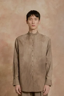 Yoko, fade cocoa poplin shirt