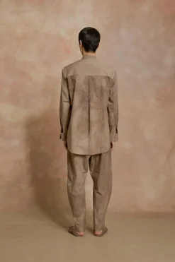 Yoko, fade cocoa poplin shirt
