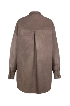 Yoko, fade cocoa poplin shirt