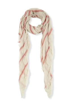 You, red maltinto striped scarf