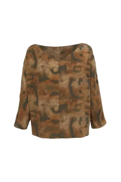 You, top de seda taiyo print