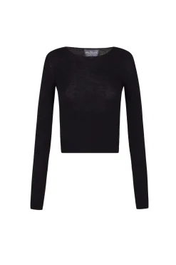 Zico, jersey en baby alpaca y lana merino negro