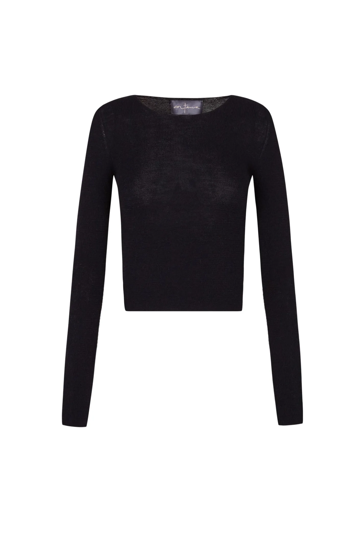 Zico, jersey en baby alpaca y lana merino negro