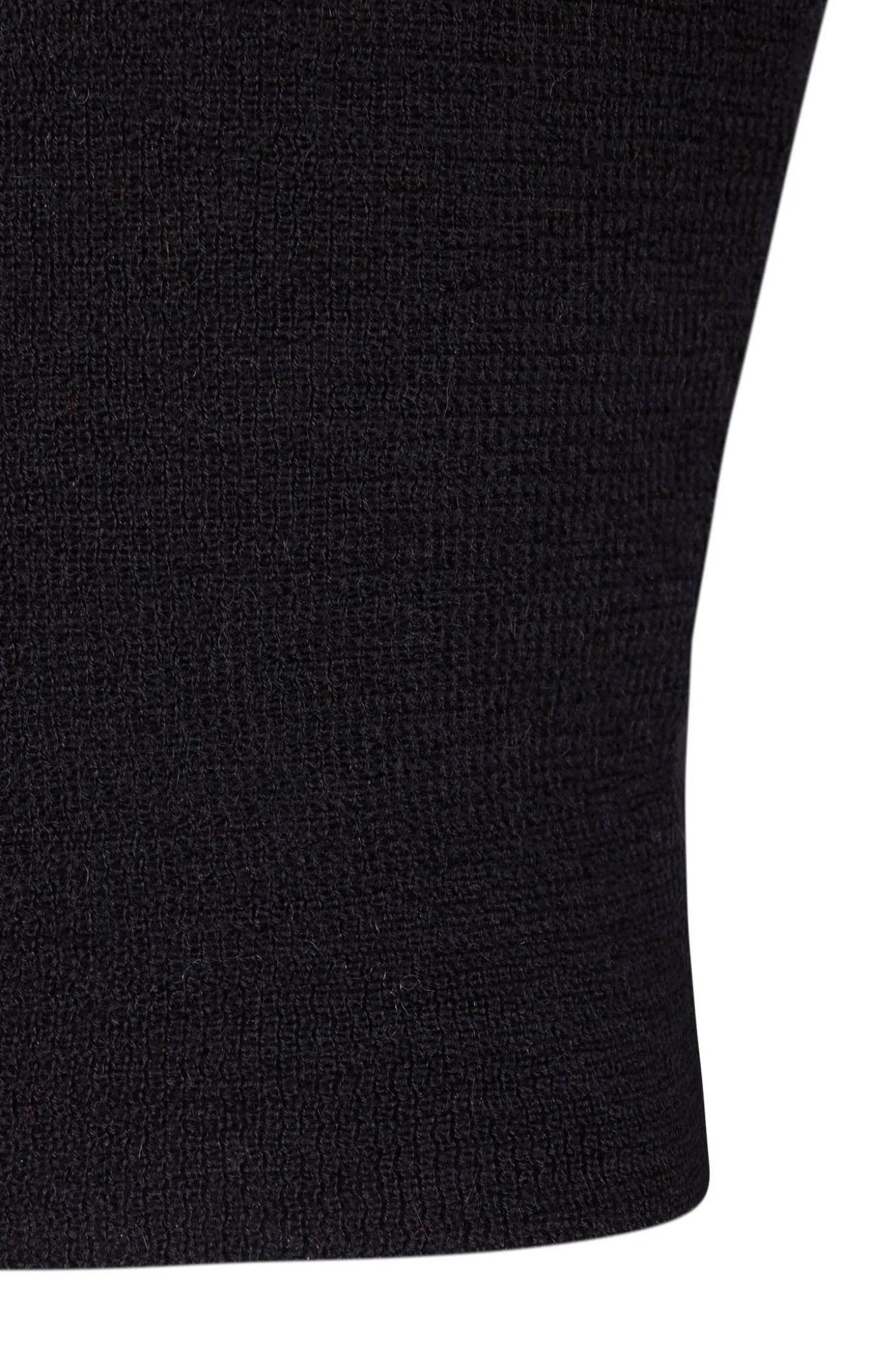 Zico, jersey en baby alpaca y lana merino negro